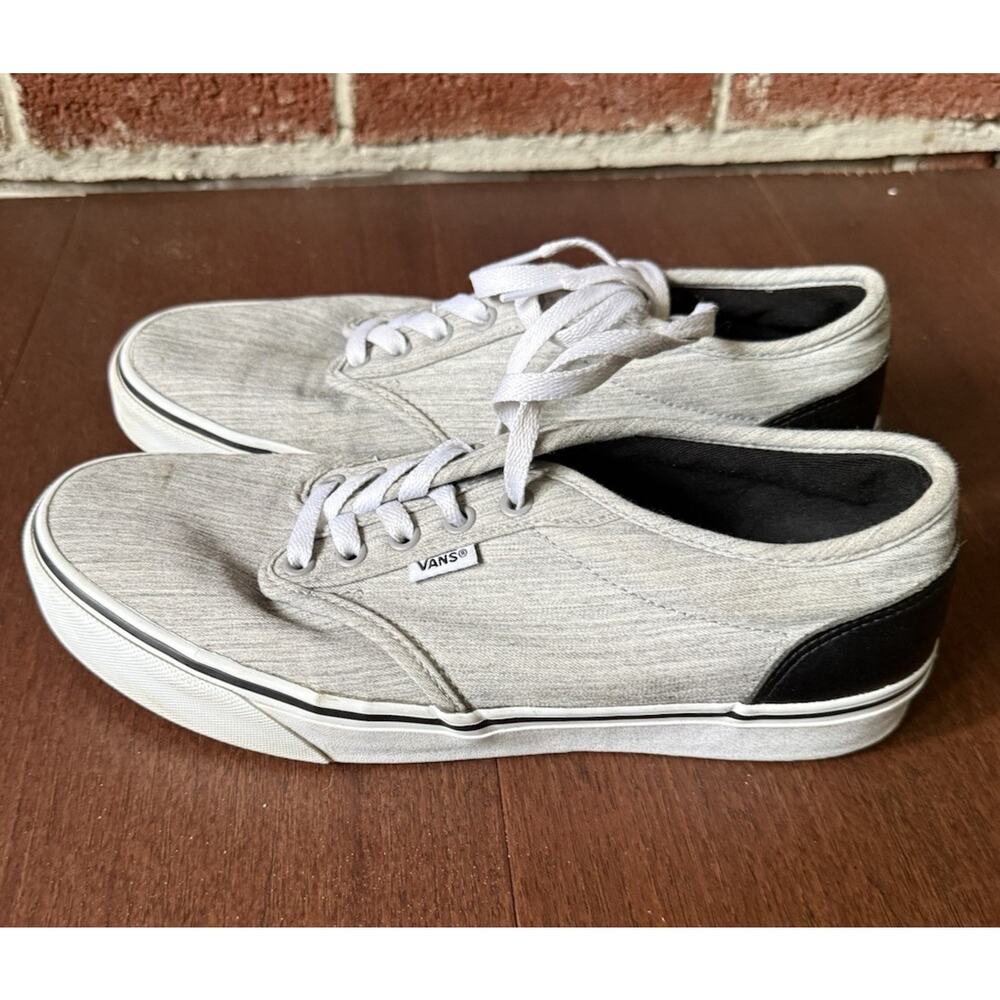 VANS Canvas Low Top Lace-Up Sneakers Gray/Black/White Men’s US 9.5 - Picture 3 of 6